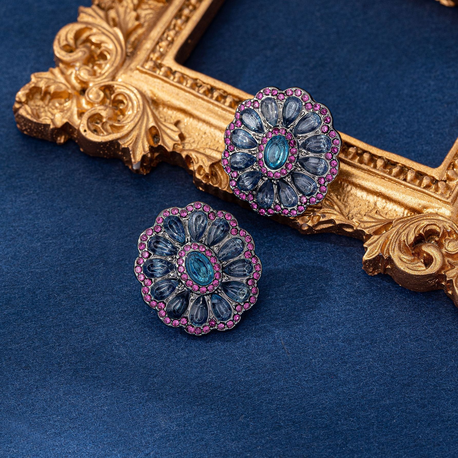 Natural Pink Flowers Earrings For Women Featuring Zinc Alloy With Zircon Inlay And 925 Sterling Silver Stud Posts