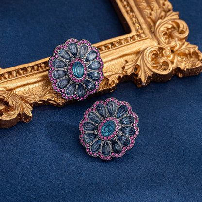 Natural Pink Flowers Earrings For Women Featuring Zinc Alloy With Zircon Inlay And 925 Sterling Silver Stud Posts