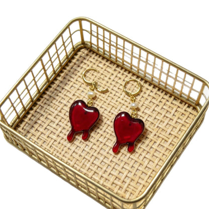 Heart Shape Stud Earrings For Unisex Featuring Electroplated Zinc Alloy With 925 Sterling Silver Posts In Retro Style