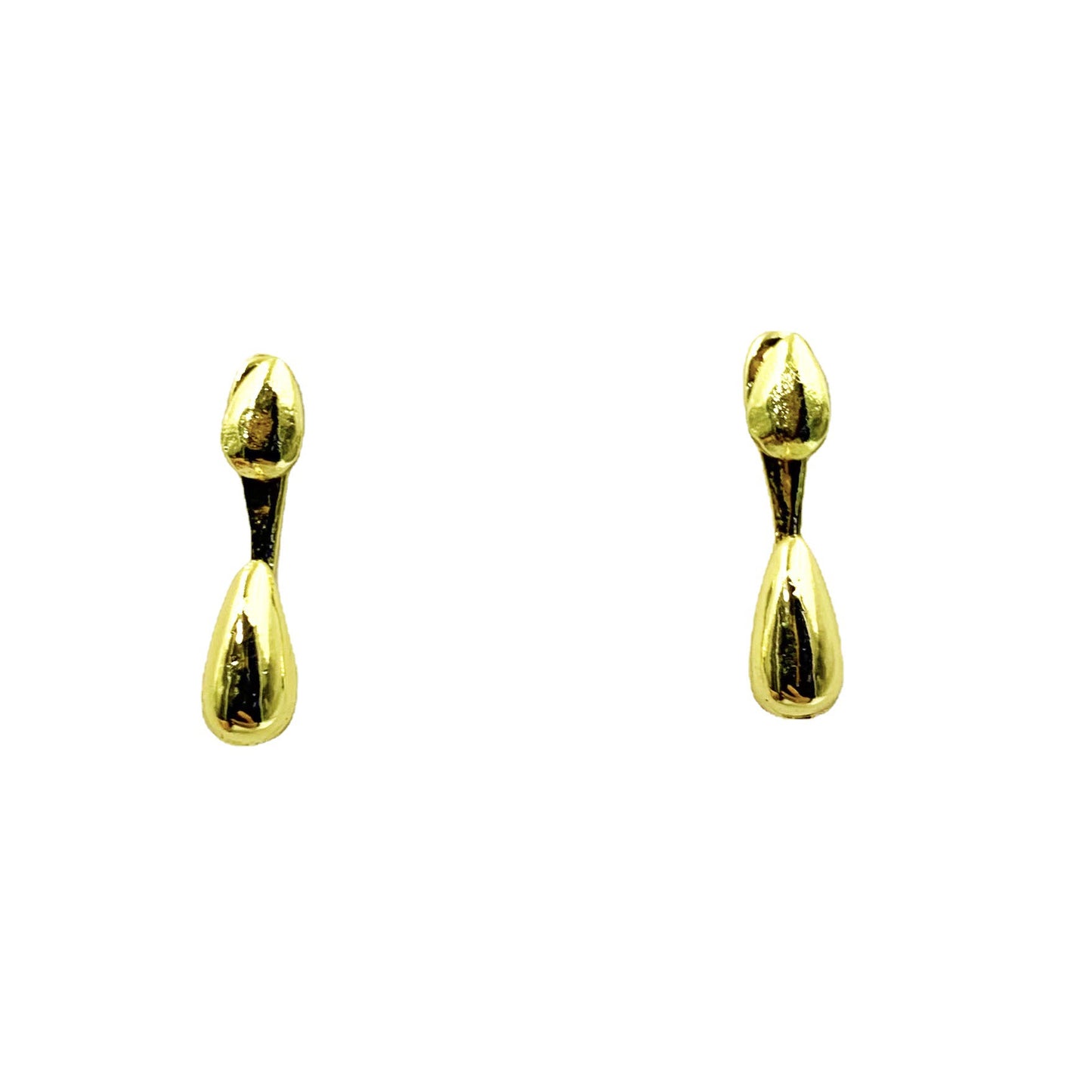 Water Droplets Stud Earrings For Women In Electroplated Alloy With Artificial Gemstones