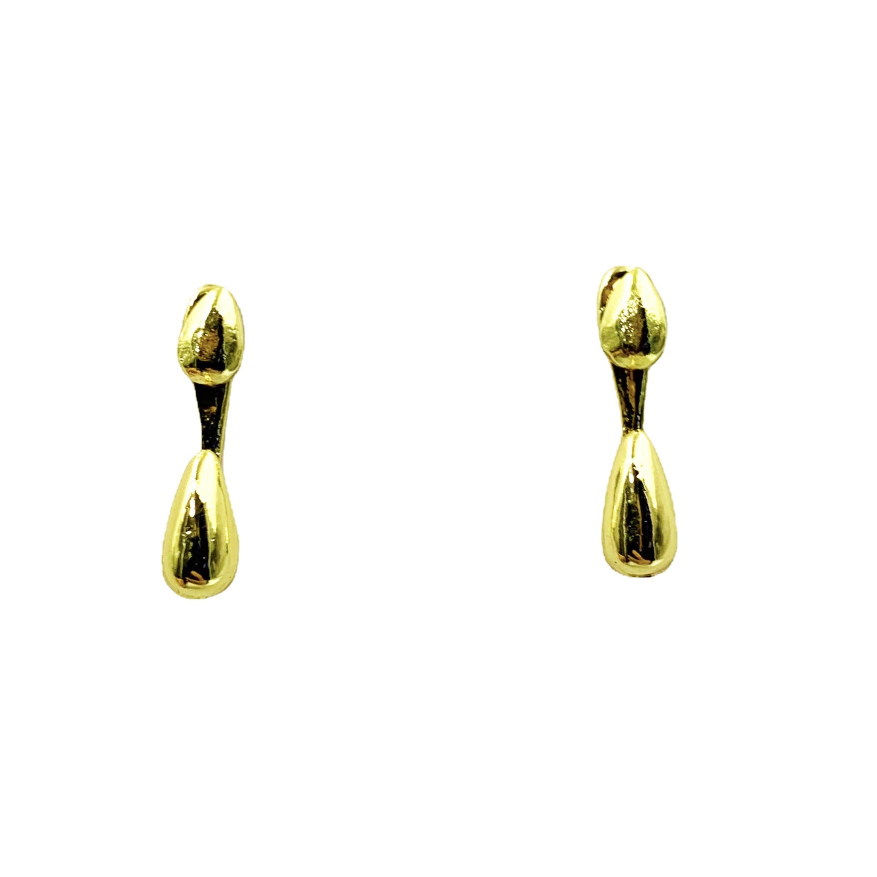 Water Droplets Stud Earrings For Women In Electroplated Alloy With Artificial Gemstones