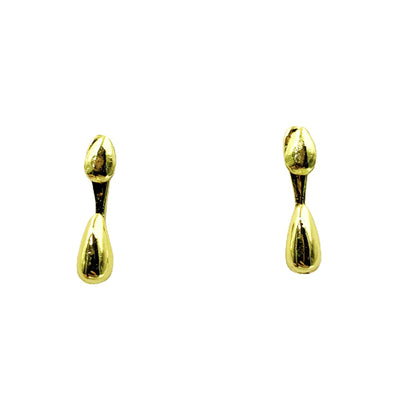 Water Droplets Stud Earrings For Women In Electroplated Alloy With Artificial Gemstones