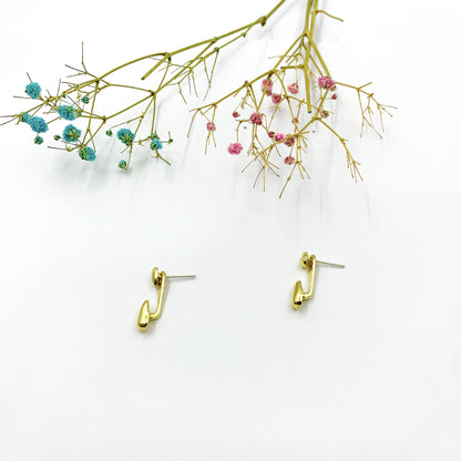 Water Droplets Stud Earrings For Women In Electroplated Alloy With Artificial Gemstones