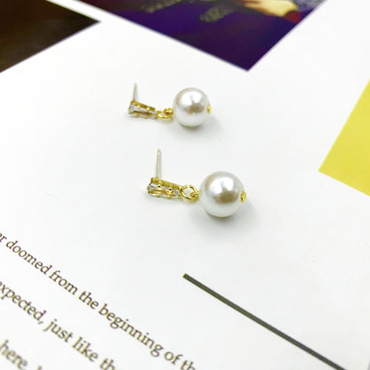 Crystal Stud Earrings For Women With Alloy Ear Pins