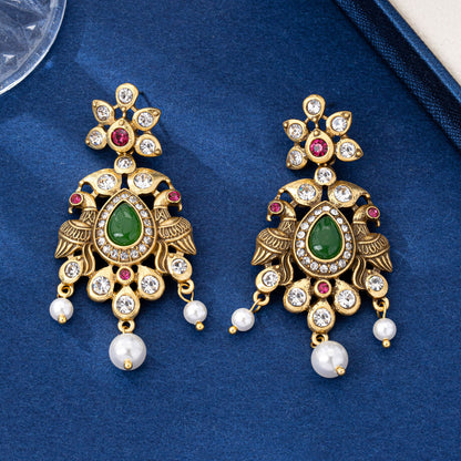 Retro Round Clip Earrings In Zinc Alloy Featuring Electroplated Finish With Zinc Alloy Ear Pins