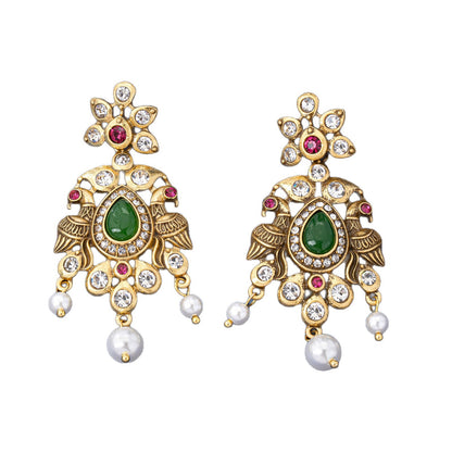 Retro Round Clip Earrings In Zinc Alloy Featuring Electroplated Finish With Zinc Alloy Ear Pins