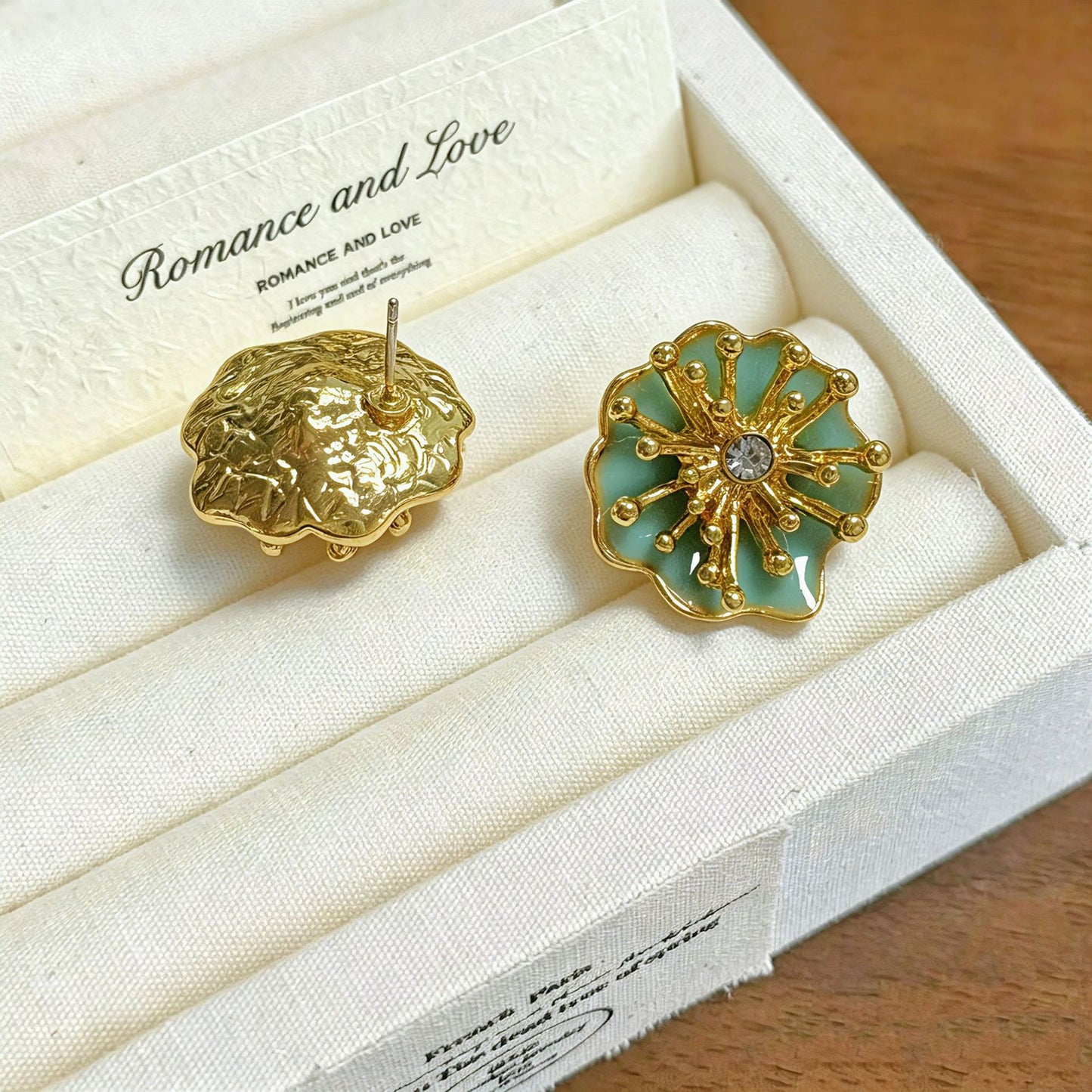 Red Enamel Flowers Stud Earrings For Women With 925 Sterling Silver Posts And Zinc Alloy Design