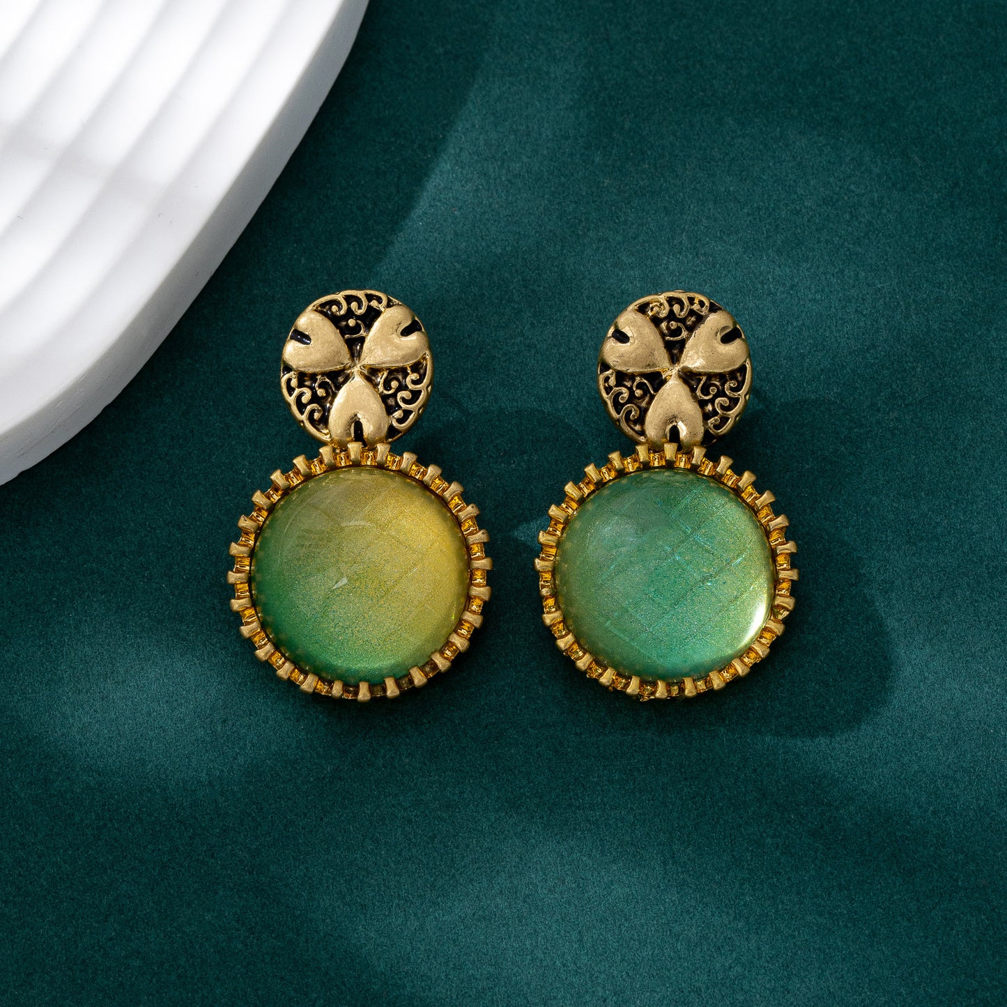 Water Droplets Drop Earrings For Women In Silver Zinc Alloy With 925 Sterling Silver Studs Featuring Retro Style