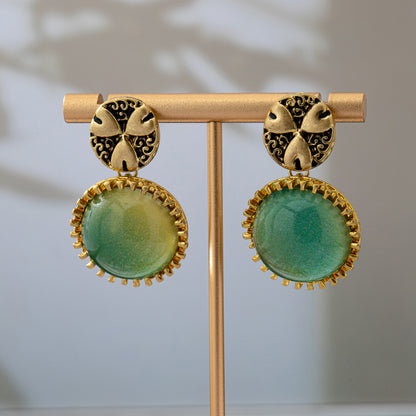 Water Droplets Drop Earrings For Women In Silver Zinc Alloy With 925 Sterling Silver Studs Featuring Retro Style