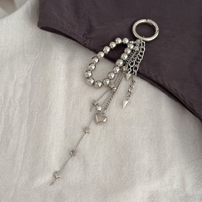 Heart Shape Jewelry Buckle In Alloy With White K Electroplated Coating 0.03µm-0.05µm Featuring Twisted Rope Chain, 1 Piece