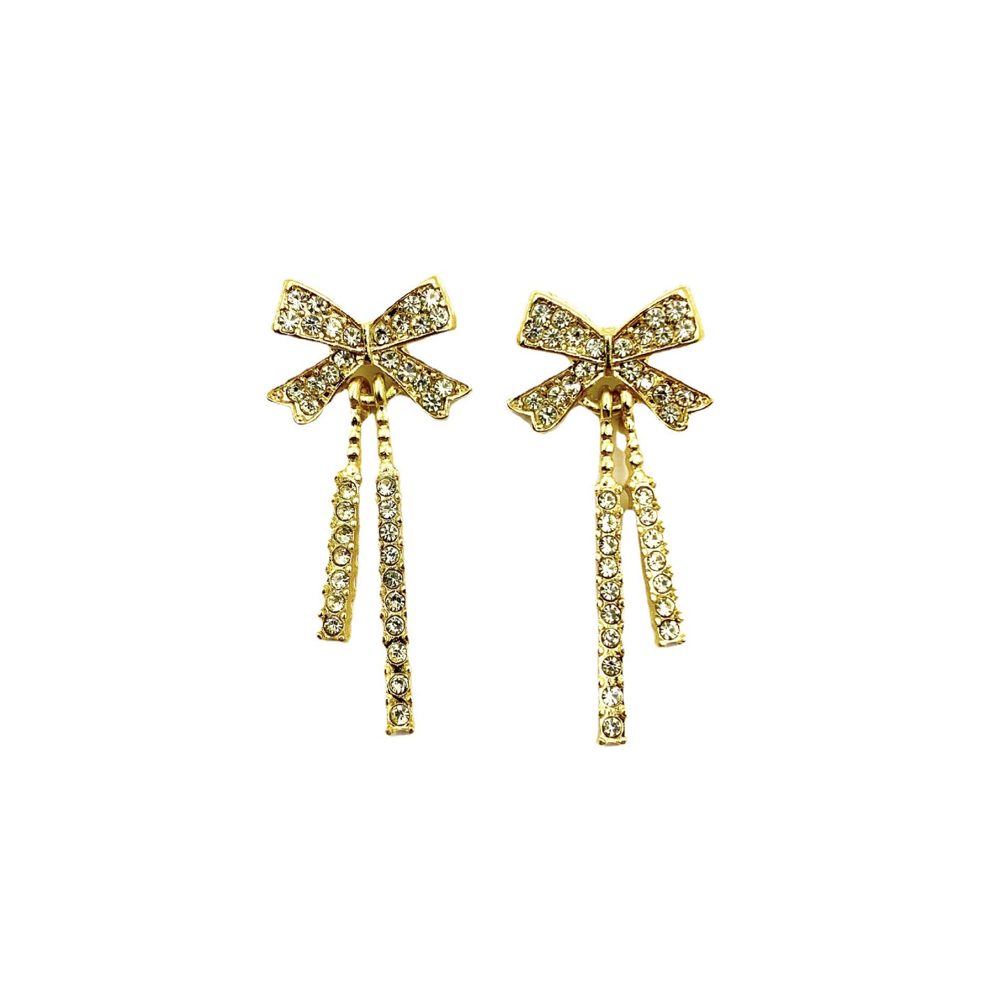 Bow Tie Stud Earrings For Women With 925 Sterling Silver Posts Featuring Tassel Design