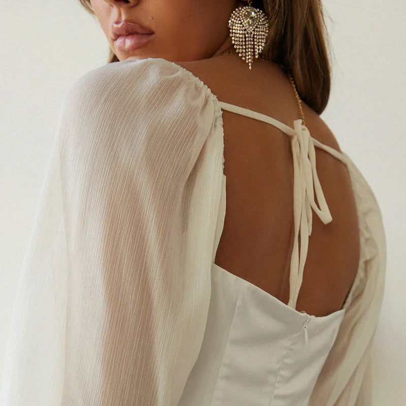 Luxurious Geometric Tassel Earrings In Silver Alloy With Rhinestone Inlay