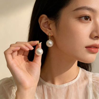 Round Stud Earrings For Women In Champagne Copper Featuring Electroplated Finish With 925 Sterling Silver Posts