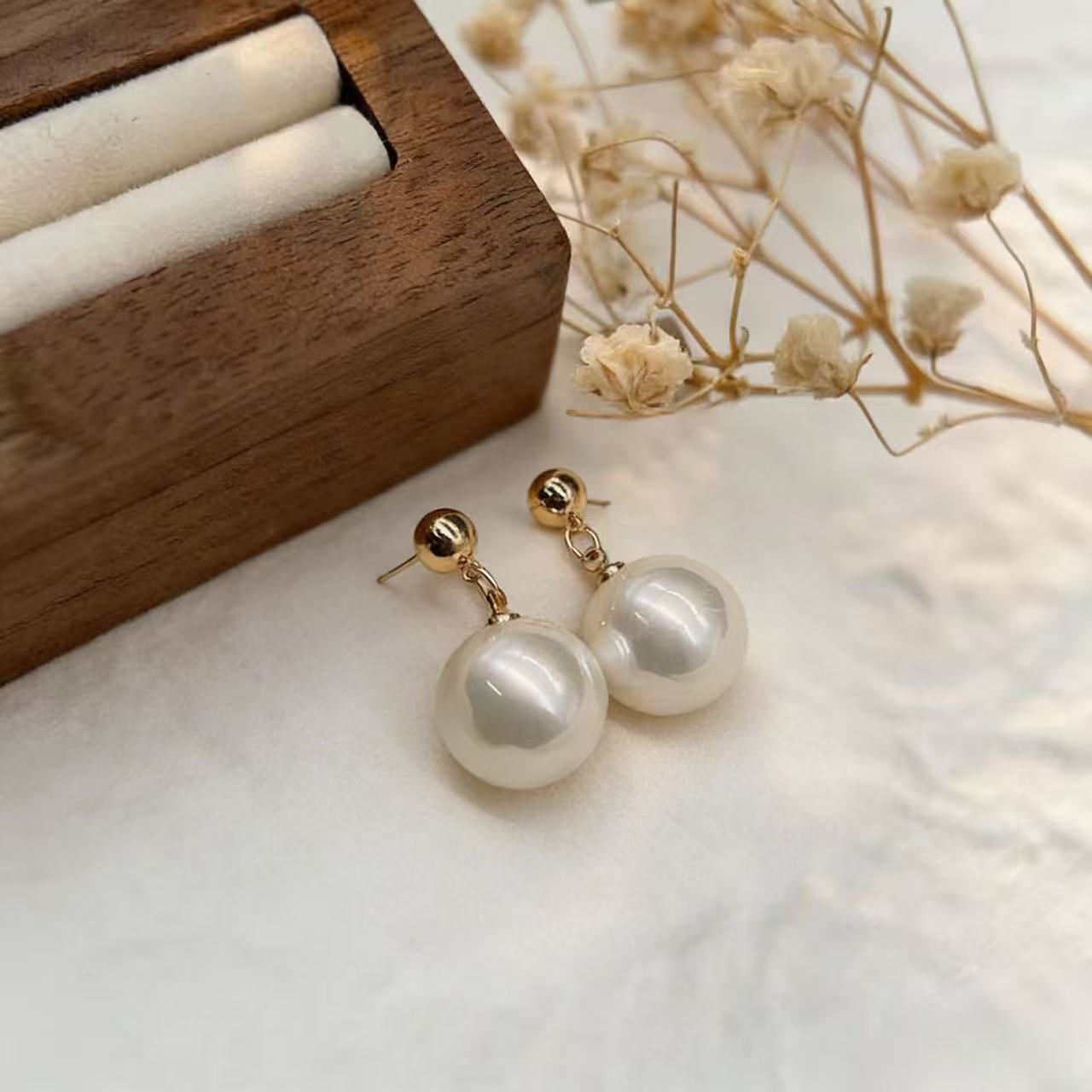 Round Stud Earrings For Women In Champagne Copper Featuring Electroplated Finish With 925 Sterling Silver Posts