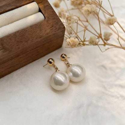 Round Stud Earrings For Women In Champagne Copper Featuring Electroplated Finish With 925 Sterling Silver Posts