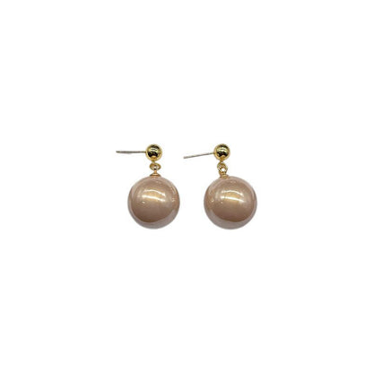 Round Stud Earrings For Women In Champagne Copper Featuring Electroplated Finish With 925 Sterling Silver Posts
