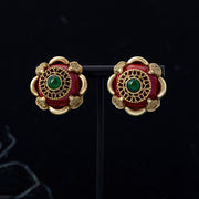 Wine Red Silver Needle