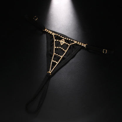 Devil's Eye Body Chain For Women In Silver Alloy With Electroplated Gold Plating And Rhinestone Inlay