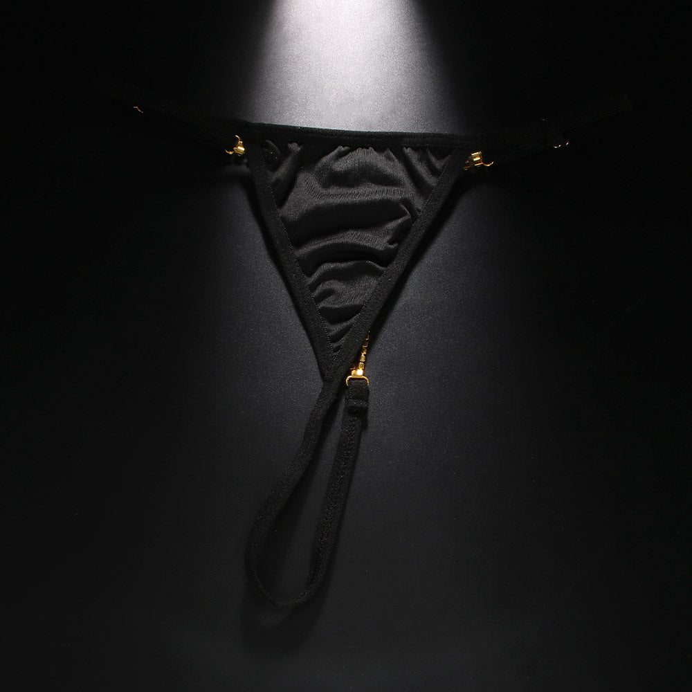 Devil's Eye Body Chain For Women In Silver Alloy With Electroplated Gold Plating And Rhinestone Inlay