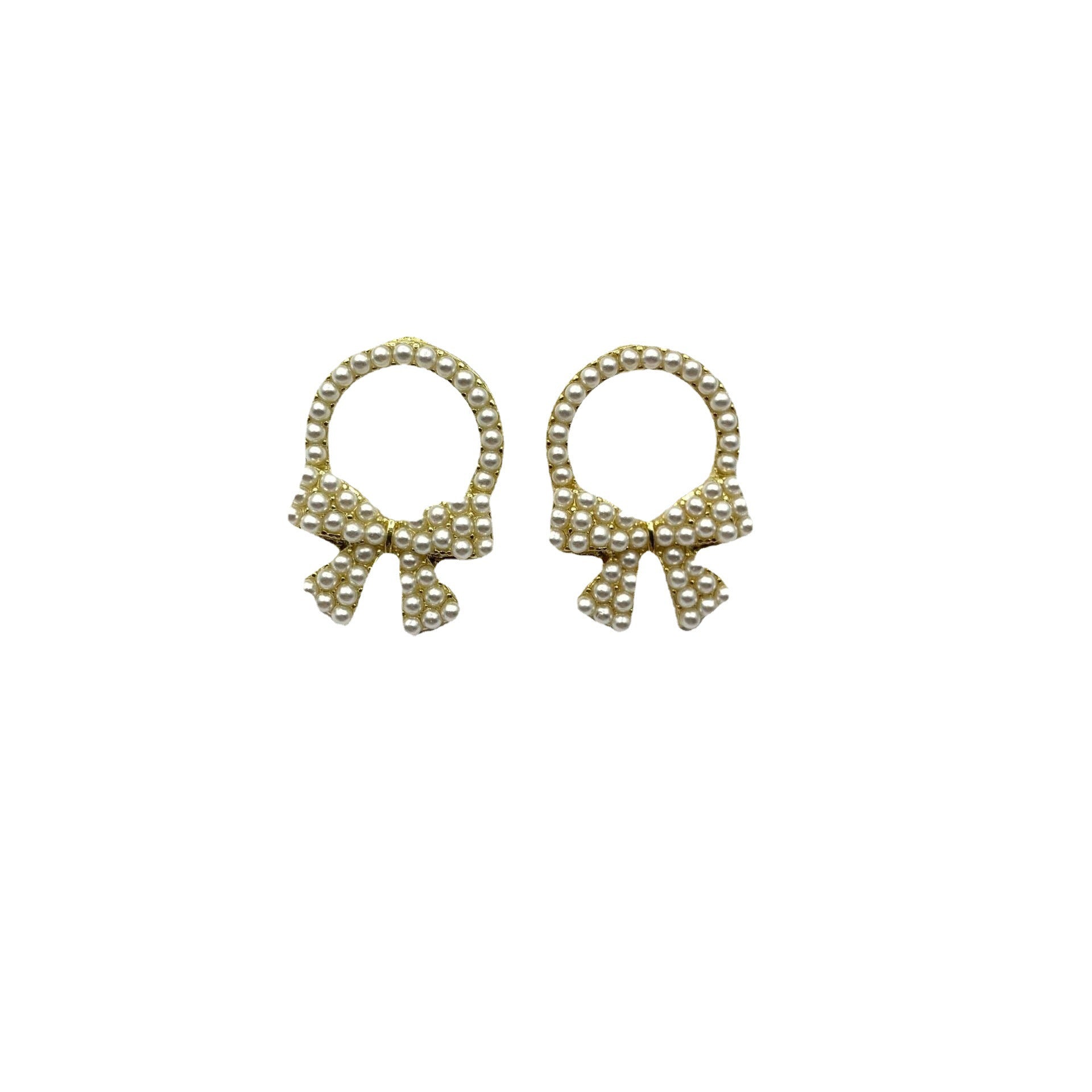 Silver Bow Tie Stud Earrings For Women In , Alloy With Artificial Gemstones