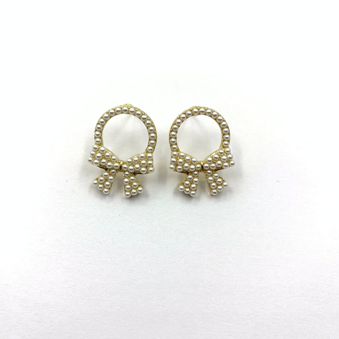 Silver Bow Tie Stud Earrings For Women In , Alloy With Artificial Gemstones