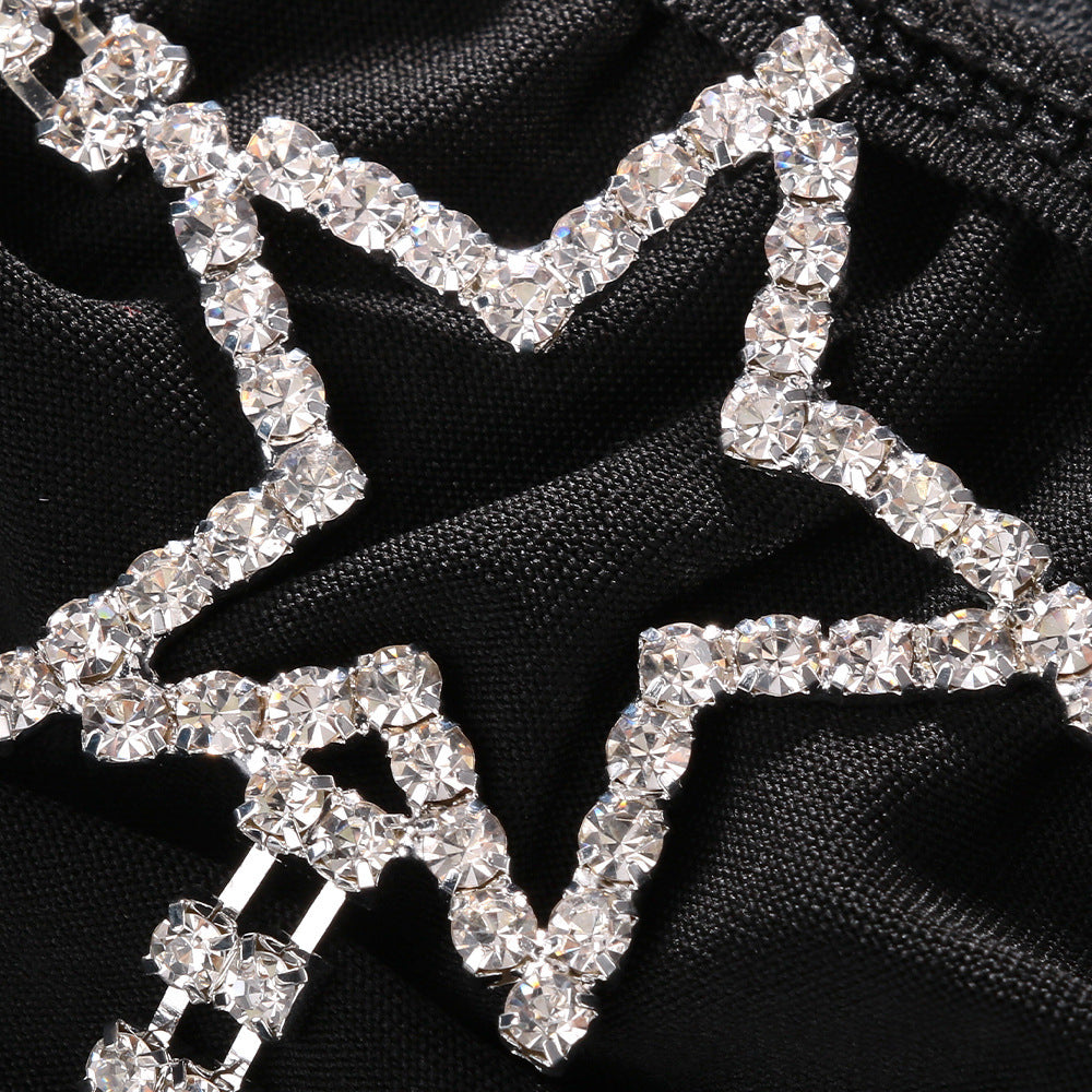 Sexy Women’s Thongs With Rhinestones In Polyester Fabric, Perfect For Printing Designs
