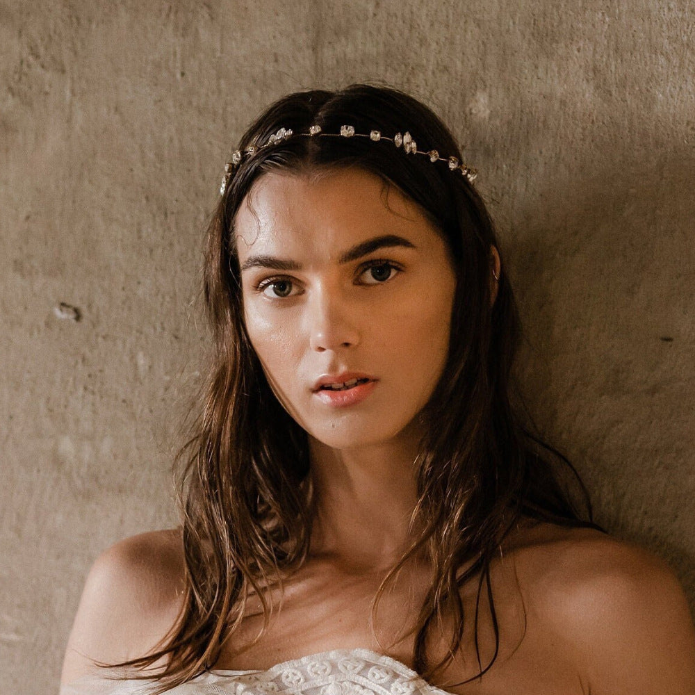 Bridal Water Droplets Hair Chain Insert Comb For Women Featuring Rhinestones, Perfect For Wedding Season