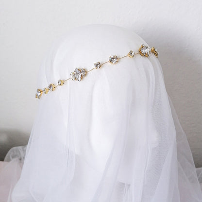 Bridal Water Droplets Hair Chain Insert Comb For Women Featuring Rhinestones, Perfect For Wedding Season