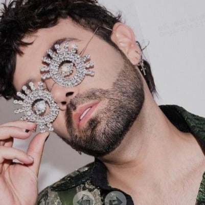 Special-Shaped Mirror Glasses For Women In Gold, Stylish Jewelry Accessory
