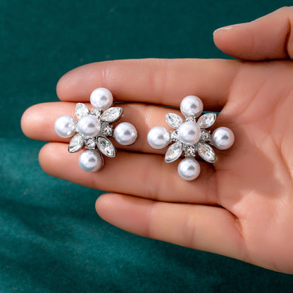 Elaborate Bow Tie Stud Earrings For Unisex Featuring Zinc Alloy With Zircon Inlay And 925 Sterling Silver Posts