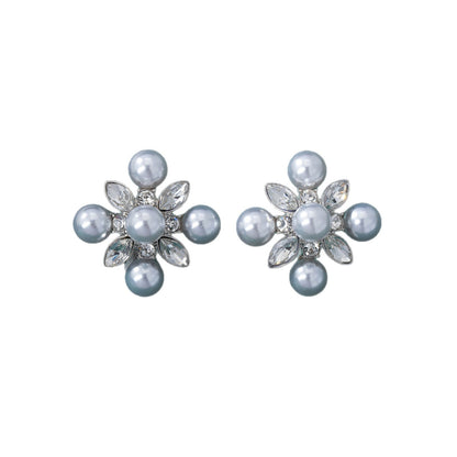 Elaborate Bow Tie Stud Earrings For Unisex Featuring Zinc Alloy With Zircon Inlay And 925 Sterling Silver Posts