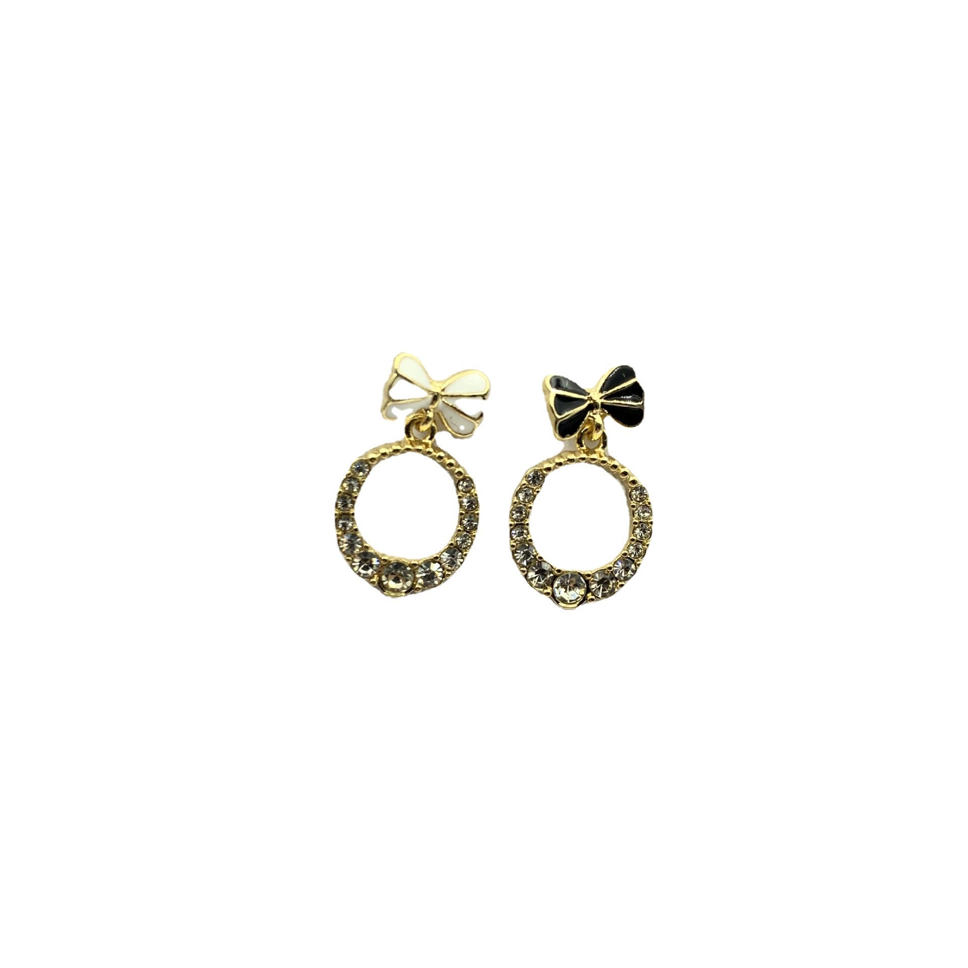 Butterfly Stud Earrings For Women In White Alloy With Rhinestones Featuring 925 Sterling Silver Posts