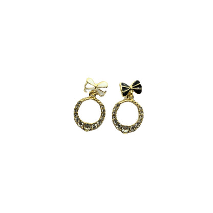 Butterfly Stud Earrings For Women In White Alloy With Rhinestones Featuring 925 Sterling Silver Posts