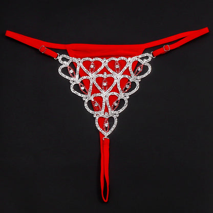 Heart Shape Body Chain For Women In Alloy With Silver Plated Electroplated Finish Featuring Artificial Gemstones