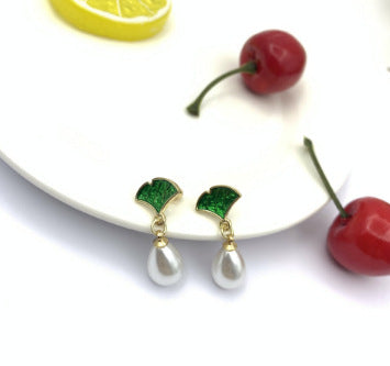 Simple Style Water Droplets Stud Earrings For Women In Alloy With Electroplated Finish And 925 Sterling Silver Ear Pins
