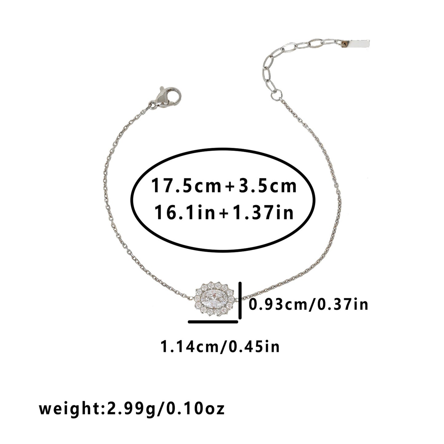 Geometric Asymmetrical Bracelets For Women In 304 Stainless Steel With 14K Real Gold PVD Coating And Rhinestone Inlay