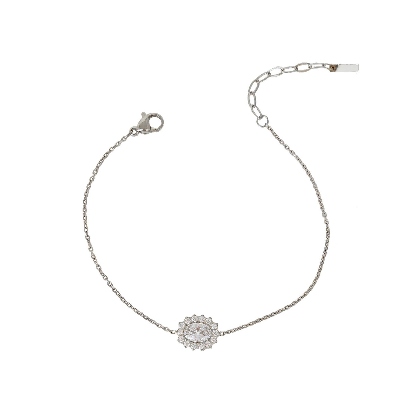 Geometric Asymmetrical Bracelets For Women In 304 Stainless Steel With 14K Real Gold PVD Coating And Rhinestone Inlay