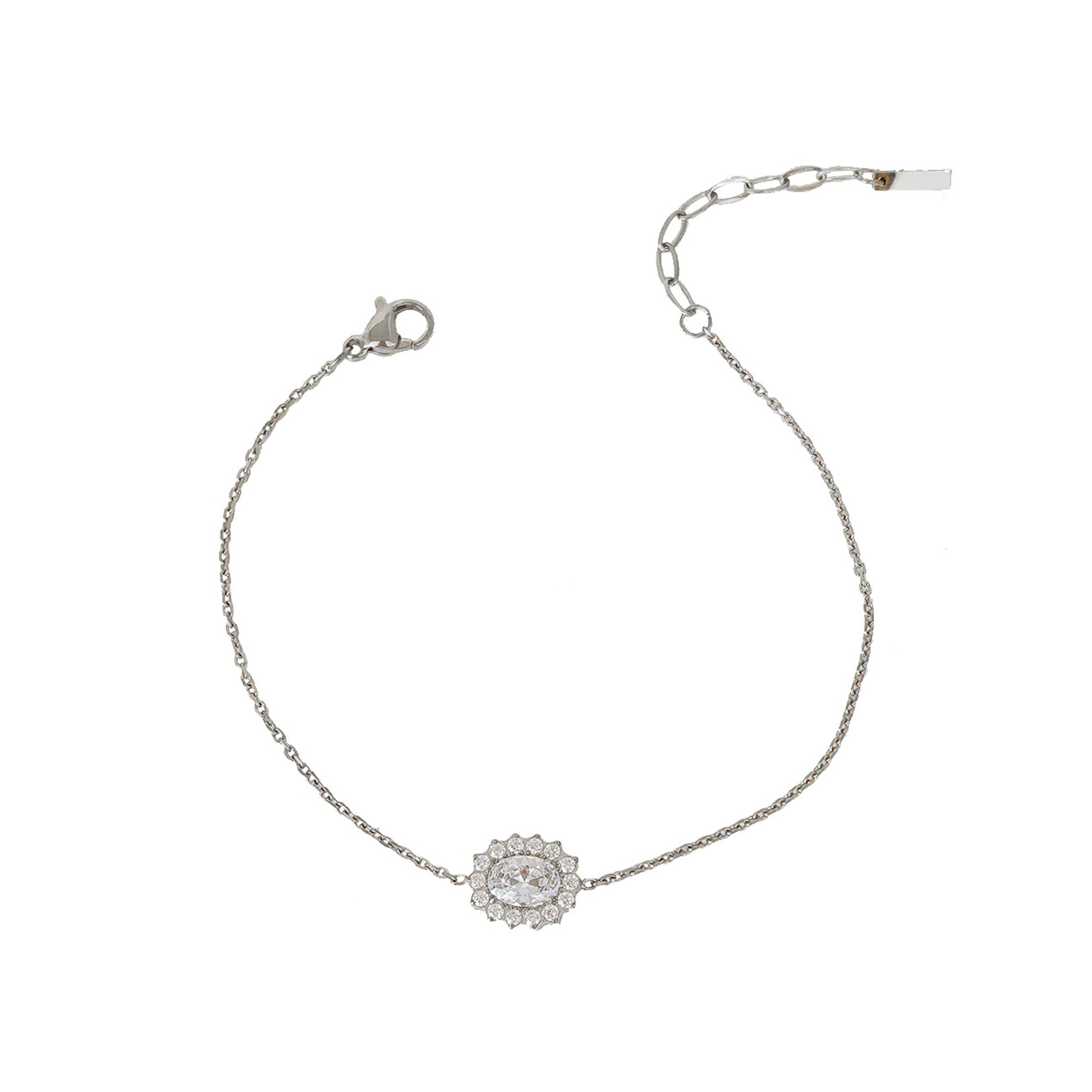 Geometric Asymmetrical Bracelets For Women In 304 Stainless Steel With 14K Real Gold PVD Coating And Rhinestone Inlay