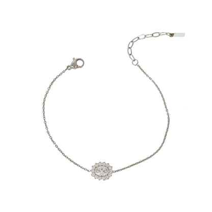 Geometric Asymmetrical Bracelets For Women In 304 Stainless Steel With 14K Real Gold PVD Coating And Rhinestone Inlay