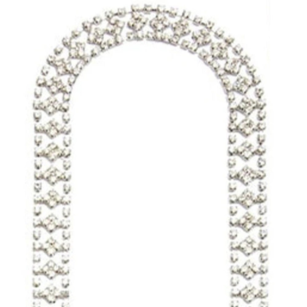 Geometric Body Chain For Women In Simple Style, Electroplated Alloy With Rhinestone Inlay