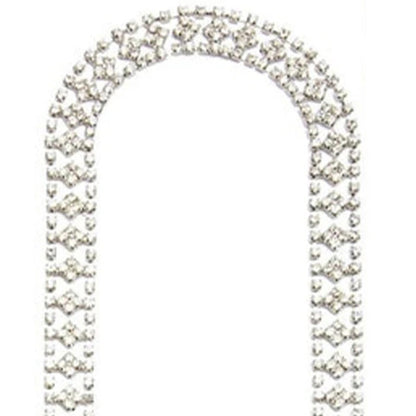 Geometric Body Chain For Women In Simple Style, Electroplated Alloy With Rhinestone Inlay