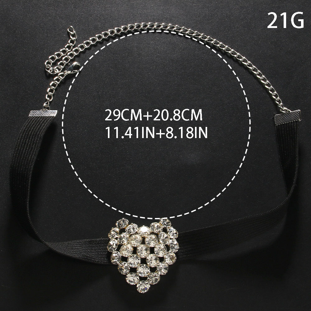 Heart Shape Leg Chain For Women In Simple Style, Electroplated Alloy With Artificial Gemstones