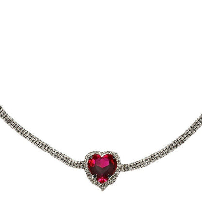 Heart Shape Alloy Waist Chain With Rhinestones, Electroplated Finish, Simple Style Jewelry For Women