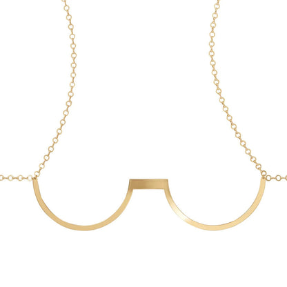 Silver Alloy Women’s Body Chain With White Crystal Inlay Featuring U Shape Pattern And Electroplated Finish In Simple Style