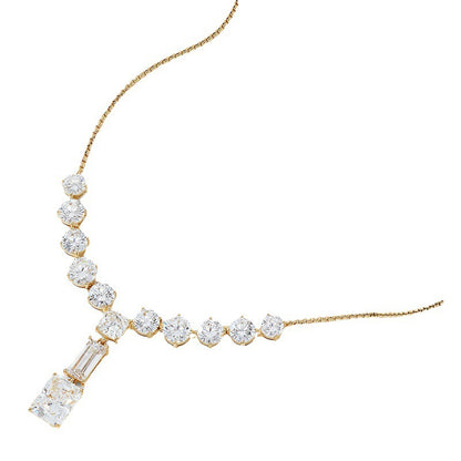 Silver Tassel Necklace For Women Featuring Alloy Pendant Material With Zircon Inlay