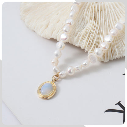 Retro Water Droplets Earrings Featuring Freshwater Pearl Inlay, Classic Stud Earrings