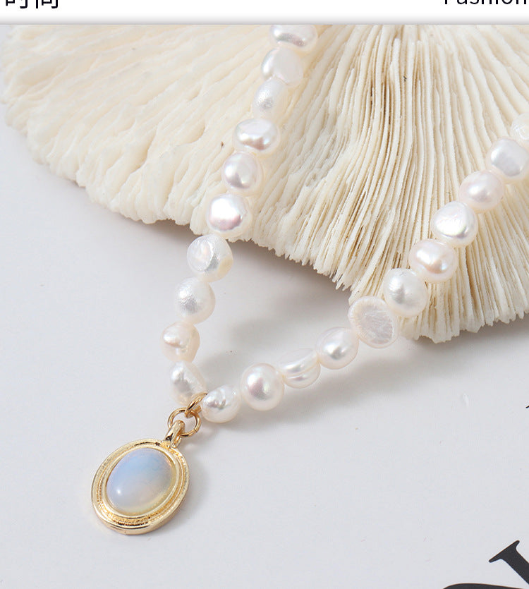 Retro Water Droplets Earrings Featuring Freshwater Pearl Inlay, Classic Stud Earrings