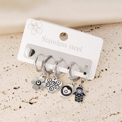 Sweet Heart Shape Earrings In Gold With Electroplated Finish, 304 Stainless Steel Posts For Women