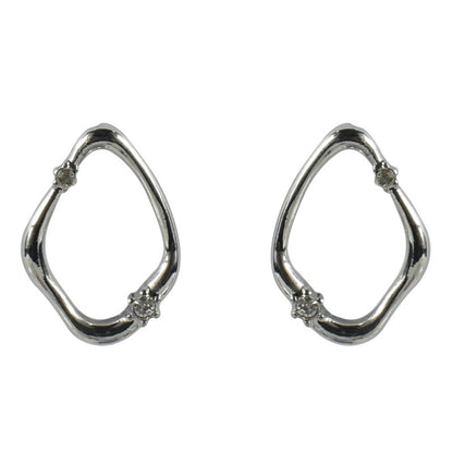 Geometric Hoop Earrings For Women In Simple Style, Alloy With Artificial Pearl Inlay, Electroplated Finish