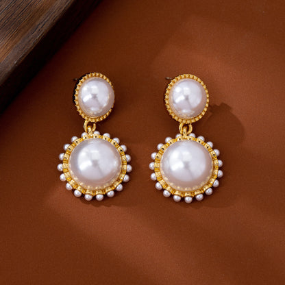 For Women Retro Stud Earrings Featuring Epoxy Craft And 925 Sterling Silver Alloy In Silver